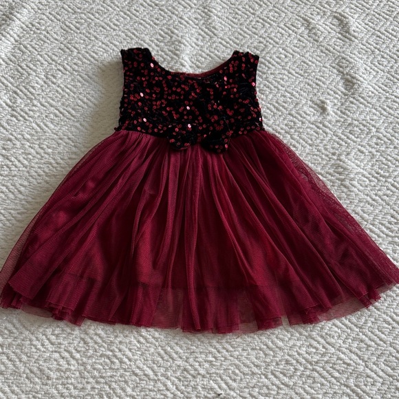 Bella Moda Elegant Burgundy Kids Formal Dress 100%Viscose - Picture 1 of 5
